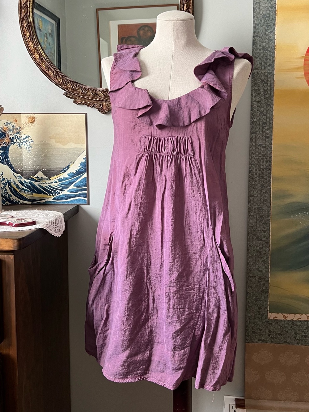 Caroline Morgau violet dress